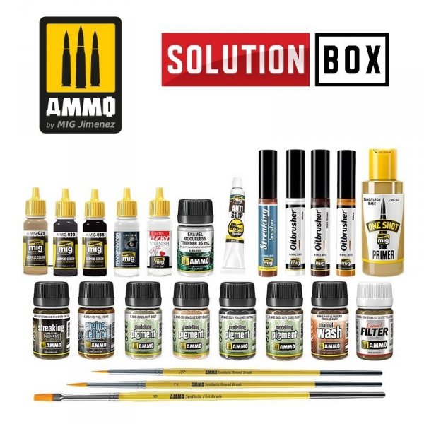 AMMO of Mig Jimenez 7712 SOLUTION BOX - Modern US Military Sand Scheme