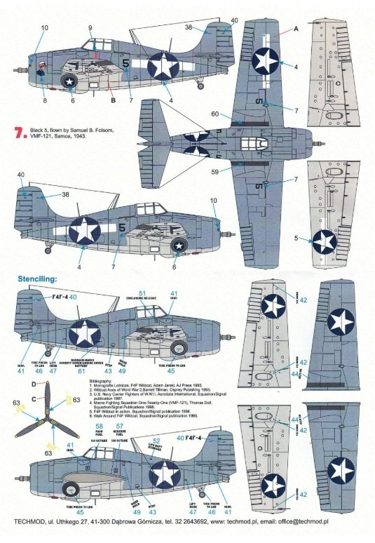 Techmod 48131 Grumman F4F-4 Wildcat 1/48