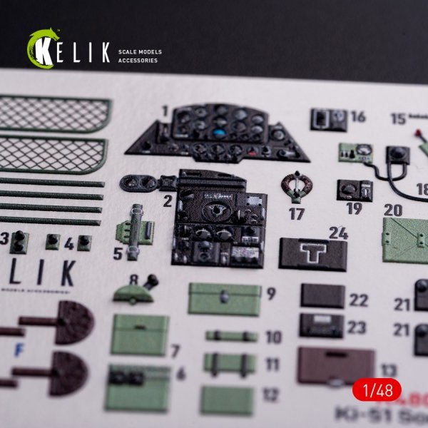 KELIK K48077 Ki-51 Sonia interior 3D decals for WingsyKits kit 1/48
