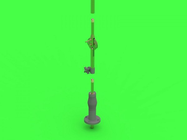 Master GM-35-017 Modern AFV Antenna AT-1011/U HF with tilt adapter RF-1980-AT-001 for KTO Rosomak and other vehicles (1:35)
