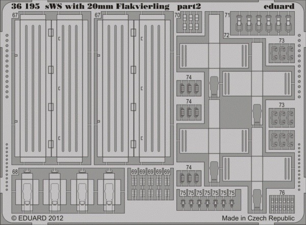 Eduard 36195 sWS with 20mm Flakvierling GREAT WALL HOBBY 1/35