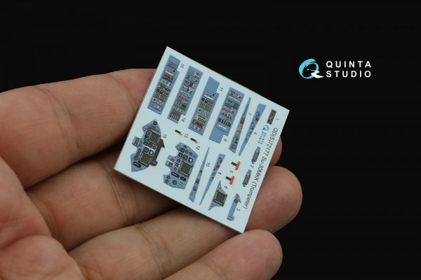 Quinta Studio QD+72177 Su-30MKK 3D-Printed &amp; coloured Interior on decal paper (Trumpeter) (with 3D-printed resin part) 1/72