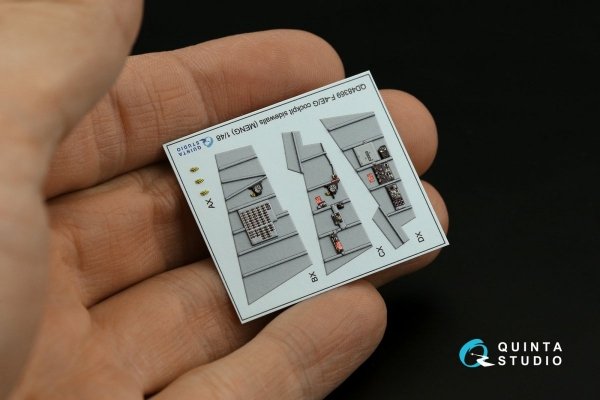 Quinta Studio QD+48341 F-4G early 3D-Printed &amp; coloured Interior on decal paper (Meng) (with 3D-printed resin parts) 1/48