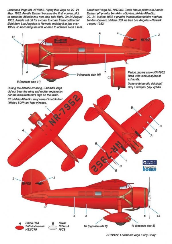 Special Hobby 72422 Vega 5 'Lady Lindy'’ 1/72
