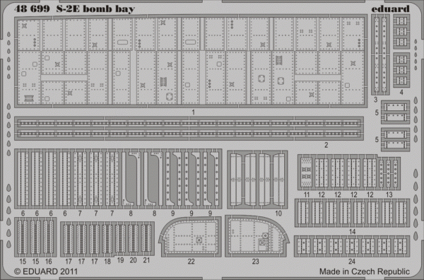 Eduard 48699 S-2E bomb bay 1/48 Kinetic
