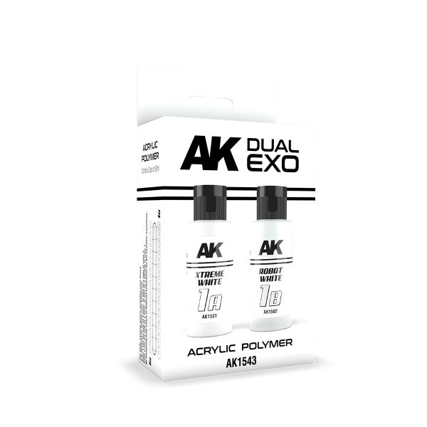AK Interactive AK1543 DUAL EXO SET 1 – 1A XTREME WHITE &amp; 1B ROBOT WHITE