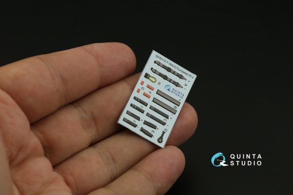 Quinta Studio QD32174 F-35A/C 3D-Printed &amp; coloured Interior on decal paper (Trumpeter) 1/32