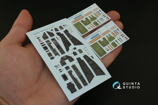Quinta Studio QD32013 Mirage 2000N 3D-Printed &amp; coloured Interior on decal paper (for Kitty Hawk kit) 1/32