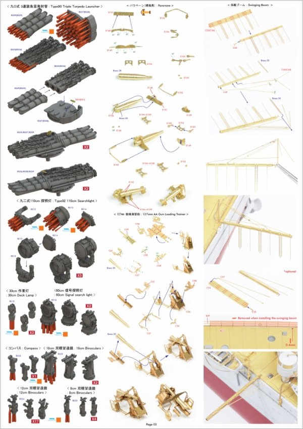 Pontos 37035F1 IJN Heavy Cruiser Mogami 1942 Detail Up Set 1/350