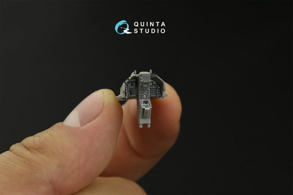Quinta Studio QD48400 F-16C block 25 3D-Printed &amp; coloured Interior on decal paper (Kinetic 2022 tool) 1/48