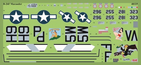 ICM 48325 B-26F Marauder WWII American Bomber 1/48