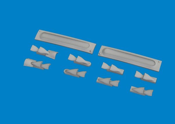 Eduard 6481098 P-40E radiators upgrade set PRINT EDUARD 1/48