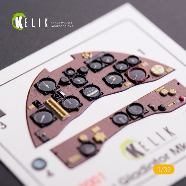 KELIK K32001 GLOSTER GLADIATOR MK.II INTERIOR 3D DECALS FOR ICM KIT 1/32