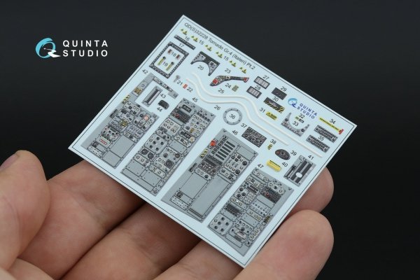 Quinta Studio QDS+32228 Tornado Gr.4 3D-Printed &amp; coloured Interior on decal paper (Italeri) (Small version) (with 3D-printed resin parts) 1/32