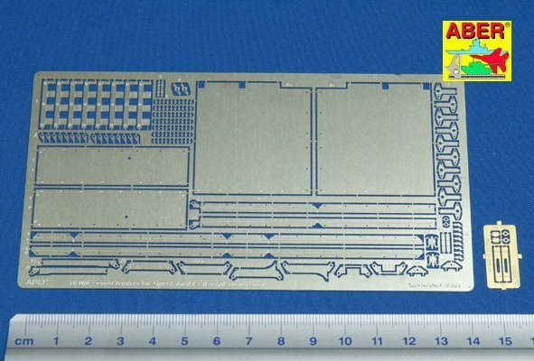 Aber 16004 Front fenders for Tiger I, Aufs.E - Early /Late version (1:16)