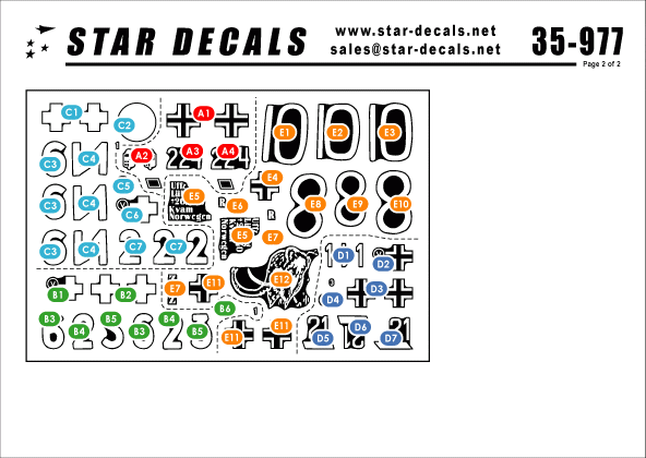 Star Decals 35-977 German Tanks in Norway 1/35
