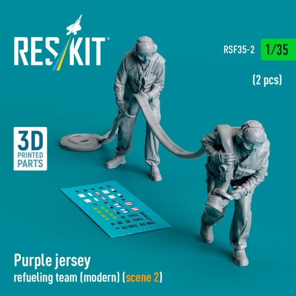 RESKIT RSF35-0002 Purple jersey refueling team (modern) (scene 2) (2 pcs) (3D Printed) (1/35)