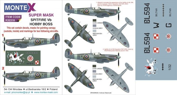 Montex K32316 SPITFIRE Vb 1/32