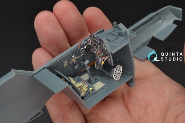 Quinta Studio QD32049 Bf 109E-4 3D-Printed &amp; coloured Interior on decal paper (for Eduard kit) 1/32