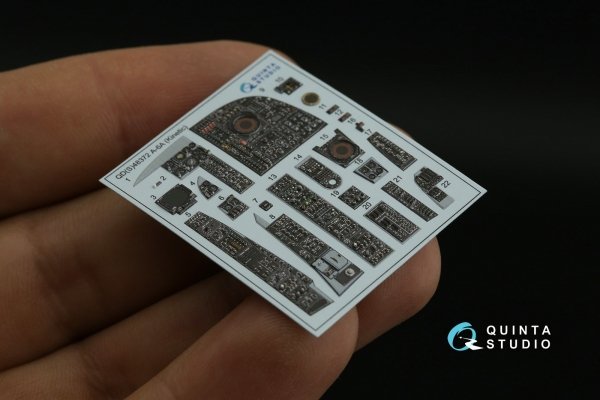 Quinta Studio QDS-48372 A-6A 3D-Printed &amp; coloured Interior on decal paper (Kinetic) (Small version) 1/48