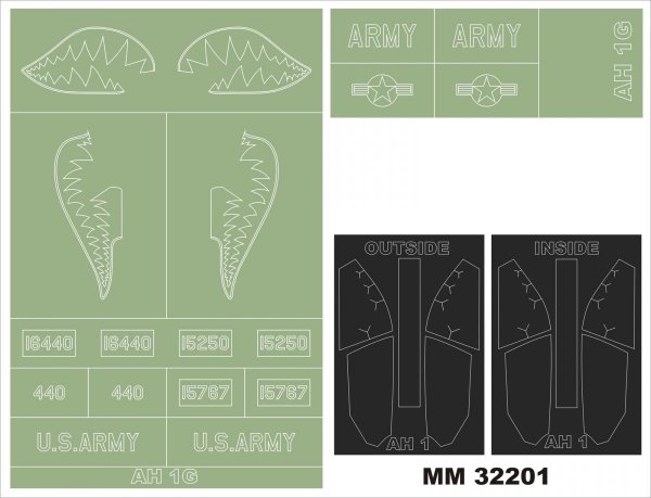 Montex MM32201 AH-1G COBRA for ICM 32063 1/32
