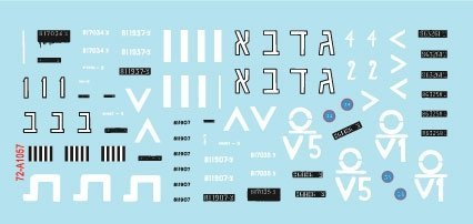 Star Decals 72-A1057 Israeli AFVs # 2. Centurion Mk V 105mm and M7 Priest 105 mm 1/72