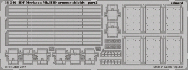 Eduard 36246 IDF Merkava Mk. IIID armour shields 1/35 Meng