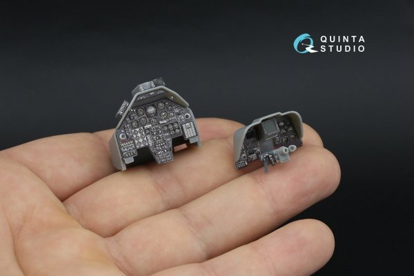 Quinta Studio QD+35153 AH-1W 3D-Printed &amp; coloured Interior on decal paper (Trumpeter) (with 3D-printed resin parts) 1/35