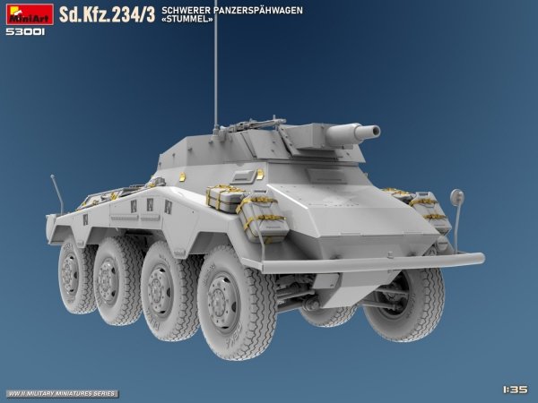 MiniArt 53001 Sd.Kfz.234/3 SCHWERER PANZERSPAHWAGEN STUMMEL 1/35