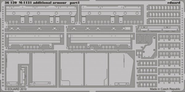 Eduard 36120 M-1131 additional armour 1/35 Trumpeter