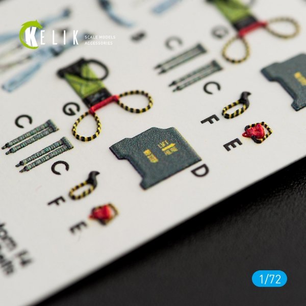 Kelik K72022 RF-4EJ "Phantom II" interior 3D decals for Fine Molds kit (1/72)