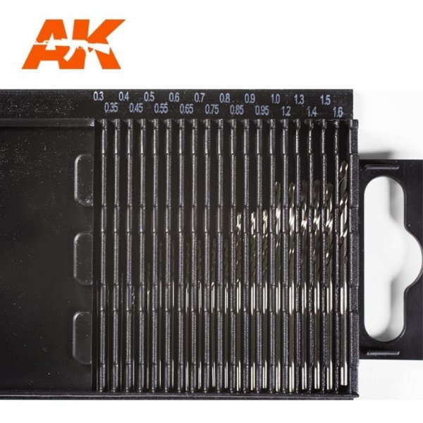 AK Interactive AK9015 MICROBOX HSS DRILL BITS (0.3 -1.6)