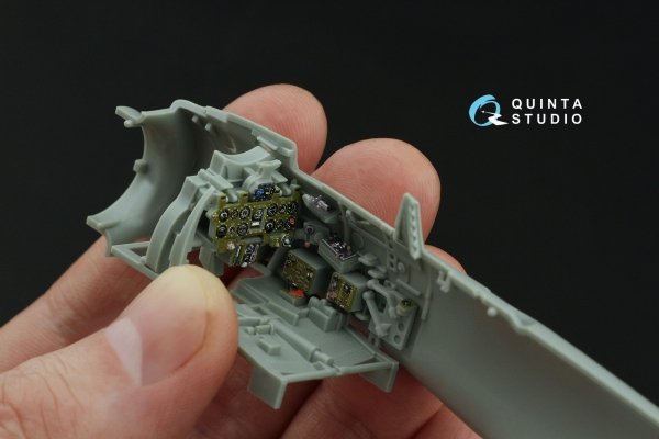 Quinta Studio QD48468 A6M2 Zero (Mitsubishi Prod.) 3D-Printed coloured Interior on decal paper (Academy) 1/48