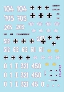 Star Decals 72-A1131 Windhund # 3. Panther Ausf G from Pz-Reg. 16 and Pz-Brigade 111, and PzKpfw IV Ausf J from 116. Pz Div. Windhund 1/72