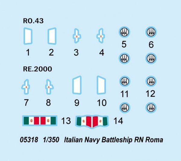 Trumpeter 05318 Italian Navy Battleship RN Roma (1:350) 