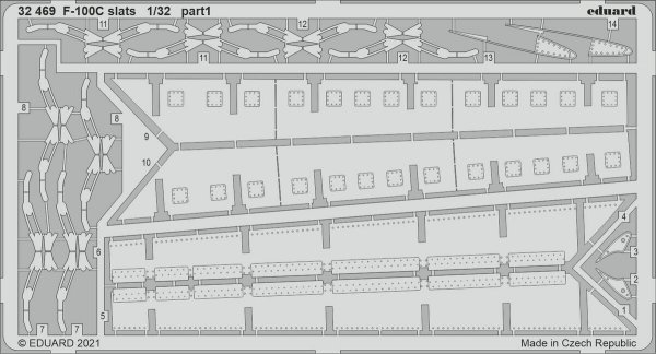 Eduard 32469 F-100C slats TRUMPETER 1/32 