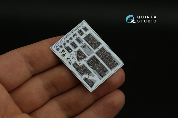 Quinta Studio QDS-48395 F-14A 3D-Printed &amp; coloured Interior on decal paper (Hobby Boss) (Small version) 1/48