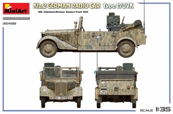 MiniArt 35488 Kfz.2 GERMAN RADIO CAR TYPE 170VK 1/35
