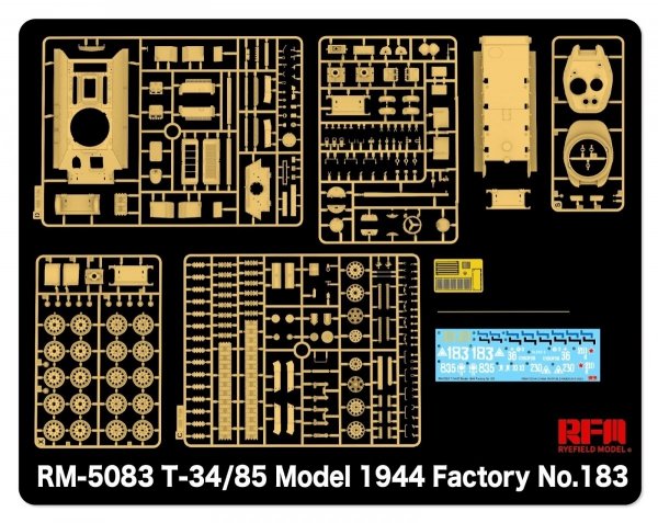 Rye Field Model 5083 T-34/85 Model 1944 Factory No.183 1/35