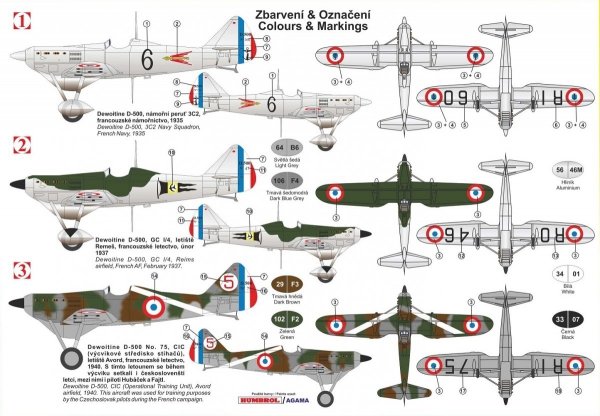 Kovozavody Prostejov KPM0177 DEWOITINE D.500 1/72