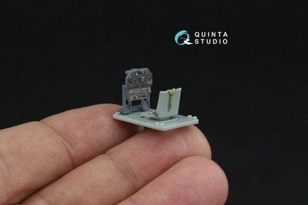 Quinta Studio QD+72214 P-40N Warhawk 3D-Printed &amp; coloured Interior on decal paper (Academy) (with 3D-printed resin parts) 1/72