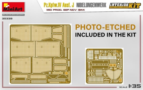 MiniArt 35339 Pz.Kpfw.IV Ausf. J Nibelungenwerk. MID PROD. SEP-NOV 1944 INTERIOR KIT 1/35