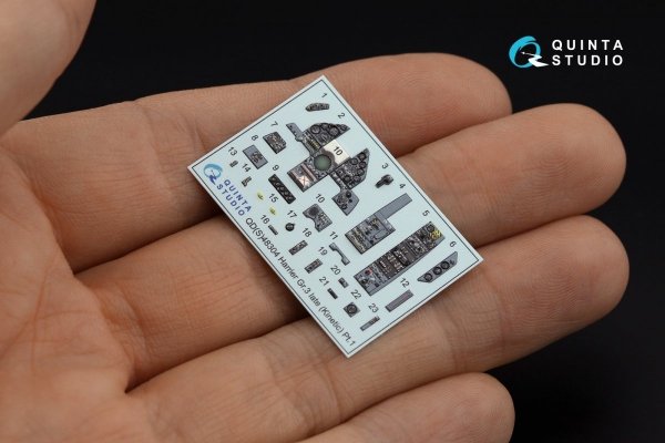 Quinta Studio QD48292 AV-8A Late 3D-Printed &amp; coloured Interior on decal paper (Kinetic) 1/48