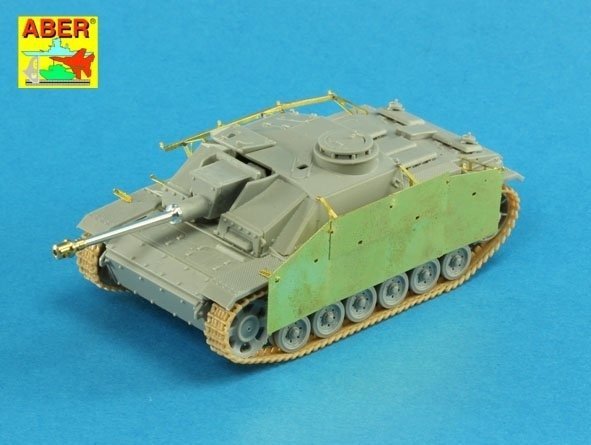 Aber 72L-53 Lufa do niemieckich dział pancernych StuG.III, Ausf.G wersja wczesna / German StuK.40 L/48 7,5 cm Barrel early model muzzle brake for StuG. III Ausf.F/8 and StuG. III Ausf.G early 1/72