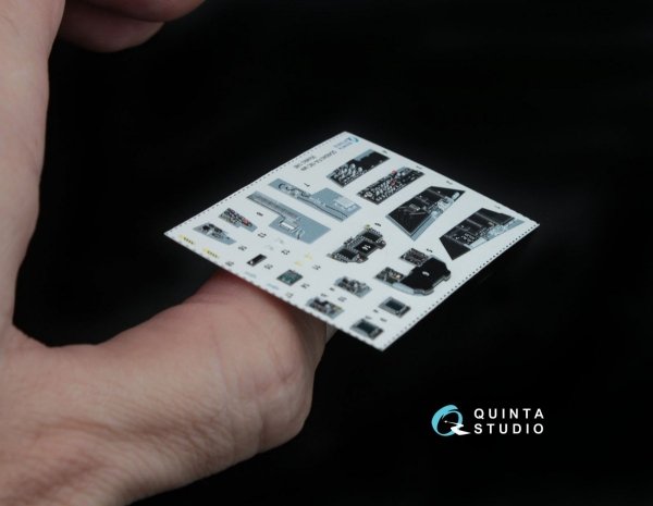 Quinta Studio QD48040 F/A-18С (late) 3D-Printed &amp; coloured Interior on decal paper (for Kinetic) 1/48