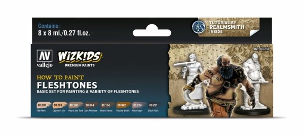Vallejo 80259 Wizkids Fleshtones Set 8x8ml