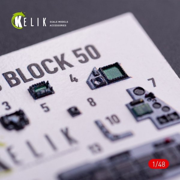 Kelik K48127 F-16CJ - interior 3D decals for Tamiya kit (1/48)