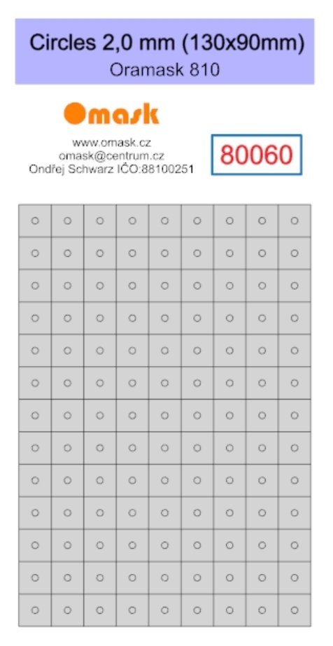 Omask 80060 Circles 2,0 mm (130x90mm) Oramask foil