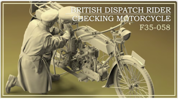 Copper State Models F35-058 British dispatch rider Checking motorcycle ( Motorcycle not included) 1/35