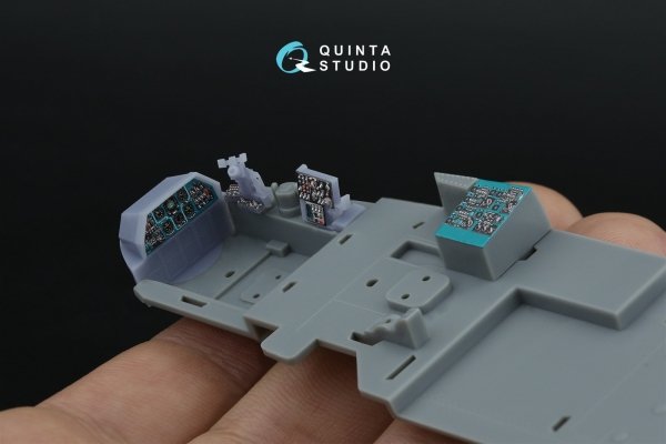 Quinta Studio QDS+48516 Mi-24P Hind-F 3D-Printed coloured Interior on decal paper (Trumpeter) (small version) (with 3D-printed resin parts) 1/48